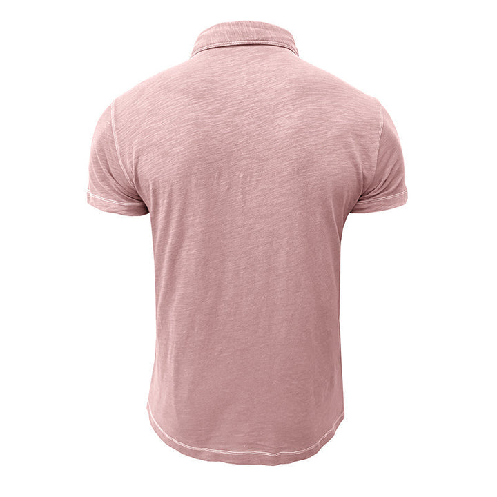 Comfortabel heren poloshirt van ademend katoen, perfect voor lente en zomer.