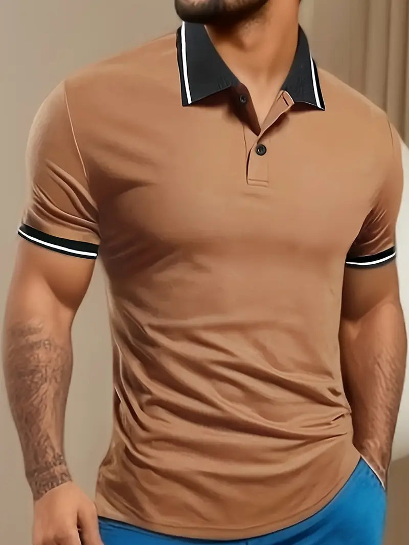 Comfortabel heren poloshirt met korte mouwen, ideaal voor casual vrijetijd of stijlvolle zomer outfits.