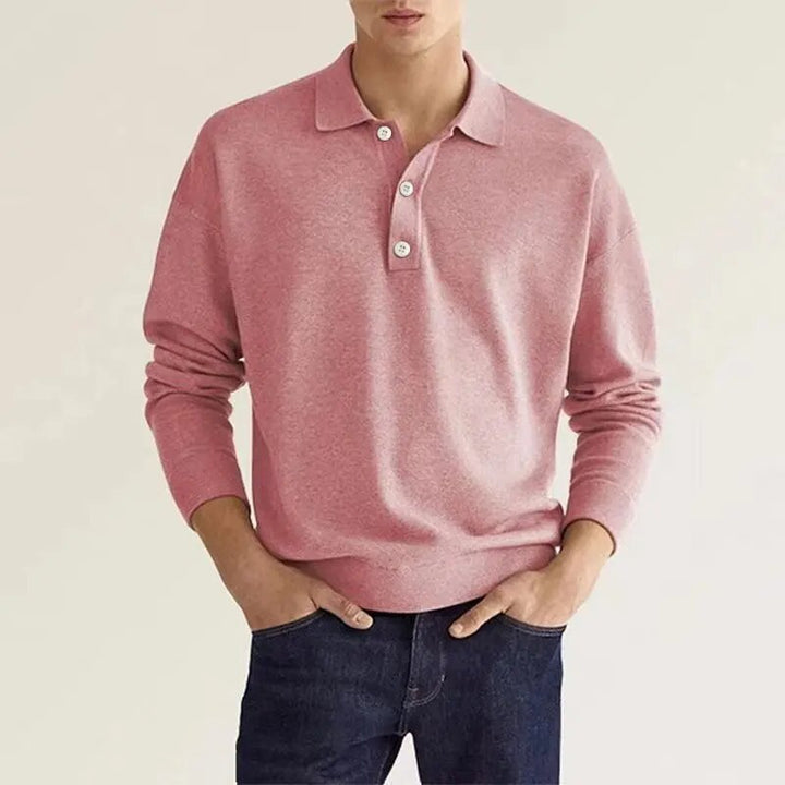 Klassiek heren poloshirt lange mouwen, een comfortabel en duurzaam shirt voor elke garderobe, veelzijdig inzetbaar.