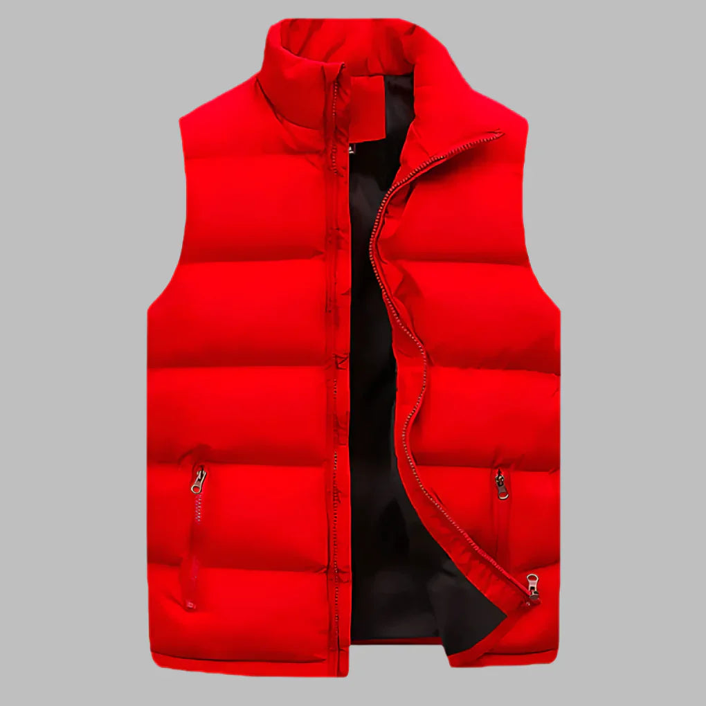 Comfortabele heren jasvest: warme doorgestikte bodywarmer voor herfst en winter, ideaal voor een stijlvolle outfit.