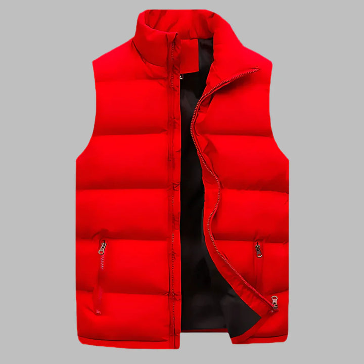 Comfortabele heren jasvest: warme doorgestikte bodywarmer voor herfst en winter, ideaal voor een stijlvolle outfit.