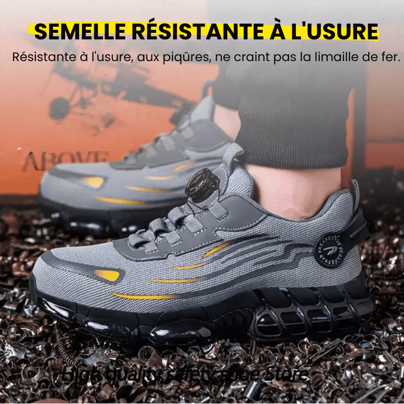 Overzichtsfoto van ProGuard heren veiligheidsschoenen, een complete oplossing met stalen neus, antislip en comfort.