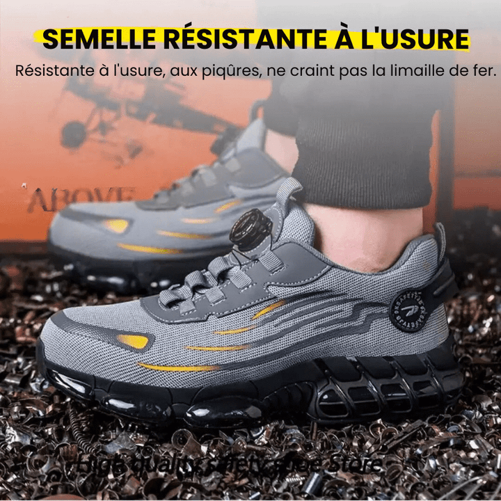 Overzichtsfoto van ProGuard heren veiligheidsschoenen, een complete oplossing met stalen neus, antislip en comfort.