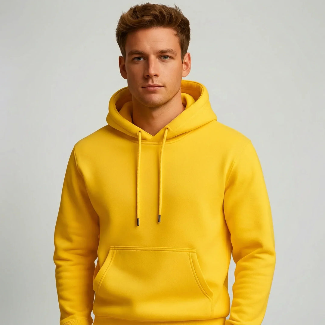Heren pullover hoodie met kangoeroezak, ideaal voor casual comfort en streetwear look.