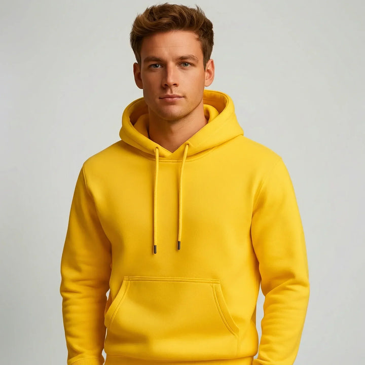 Heren pullover hoodie met kangoeroezak, ideaal voor casual comfort en streetwear look.