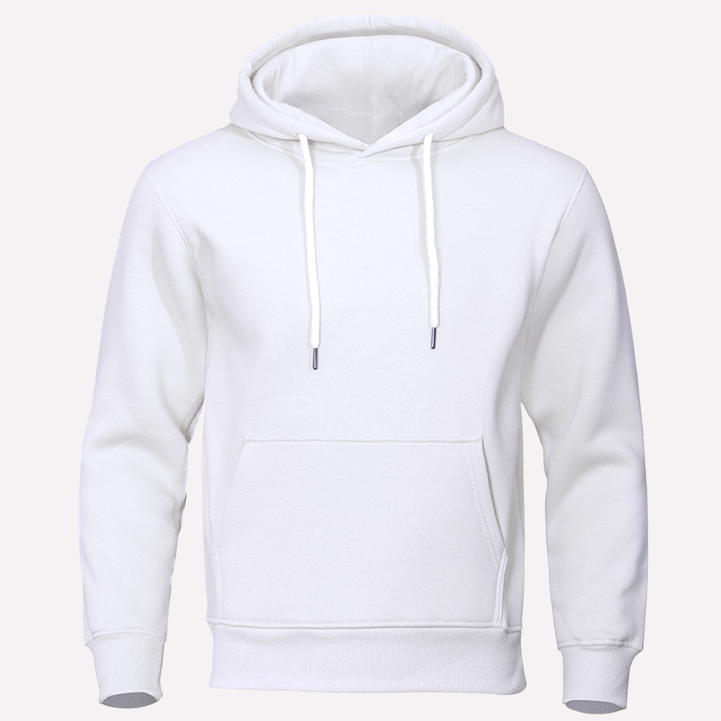 Heren sweatshirt met capuchon en kangoeroezak, een veelzijdige toevoeging aan elke kledingkast.