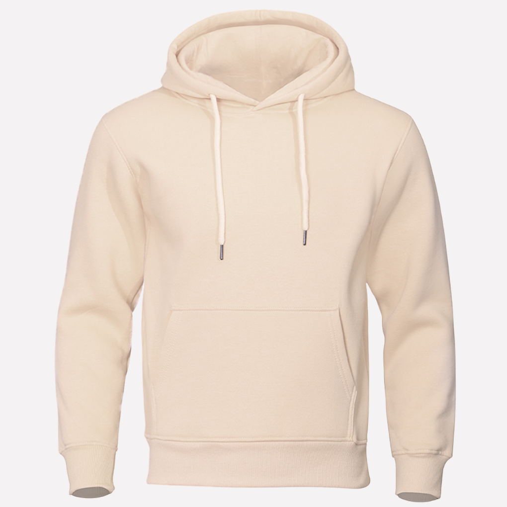 Moderne heren pullover hoodie met kangoeroezak, ideaal voor een relaxte en eigentijdse stijl.