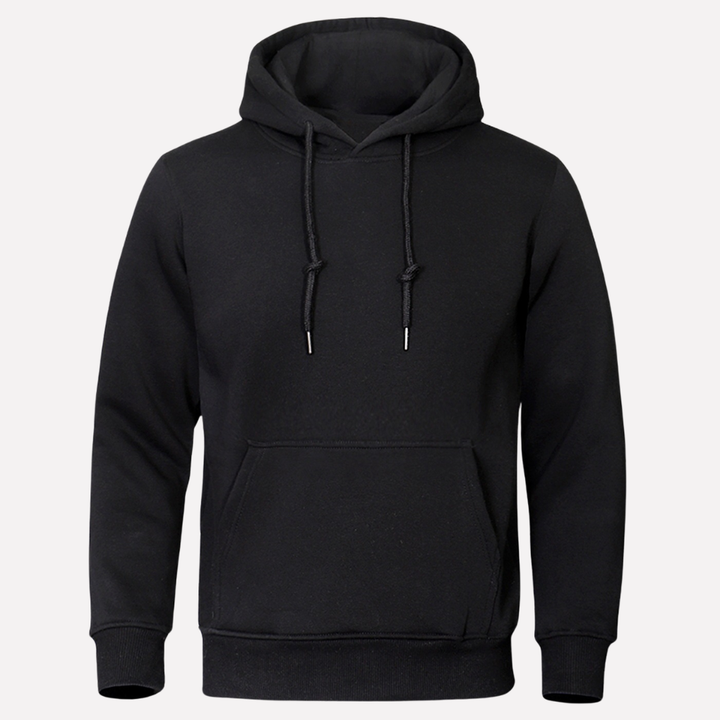 Veelzijdige heren pullover met capuchon en kangoeroezak, geschikt voor casual mode en outfits.