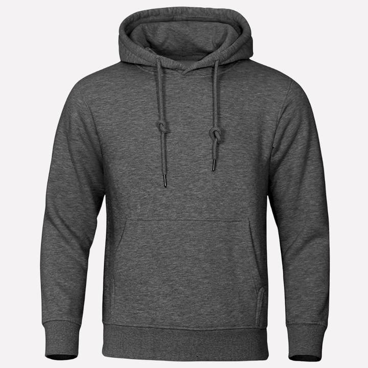 Trendy heren sweatshirt met verstelbare capuchon, lange mouwen en praktische kangoeroezak.