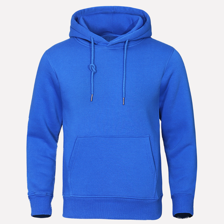 Streetwear heren hoodie, pullover model met capuchon en kangoeroezak, essentieel voor een coole look.