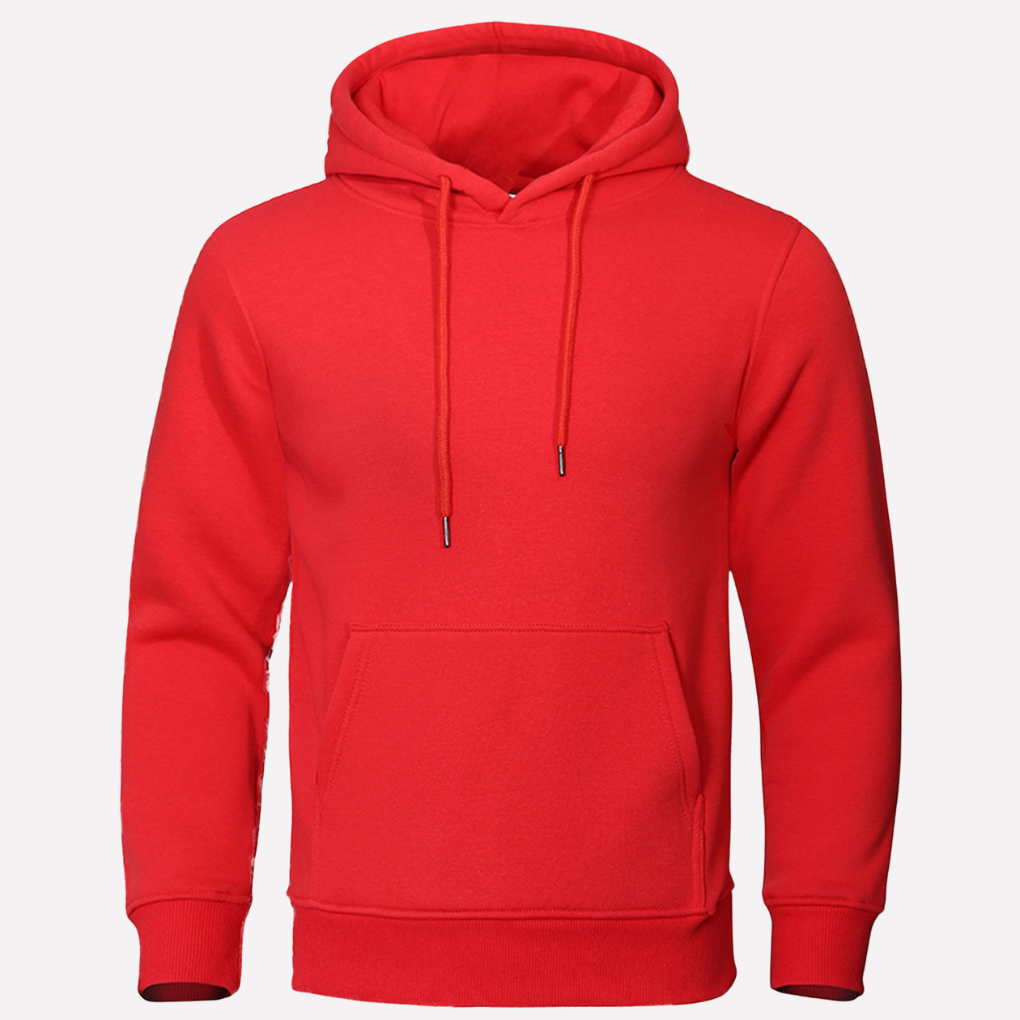 Zachte heren pullover hoodie met capuchon en kangoeroezak, ultiem comfort voor elke dag.