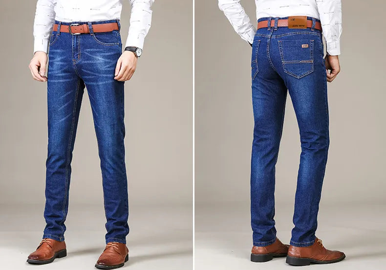 Heren rechte jeans, comfortabele casual spijkerbroek voor een relaxte, stijlvolle look.