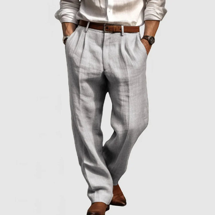 Stijlvolle heren casual broek met rechte pijp, perfecte pasvorm voor een modieuze uitstraling.