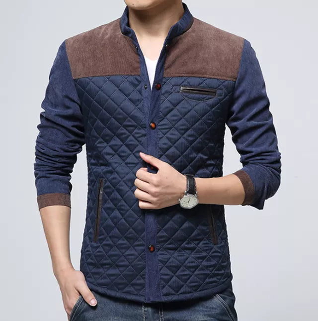 Heren retro windjack Orlando met staande kraag, ideaal als casual lente/herfst jas.