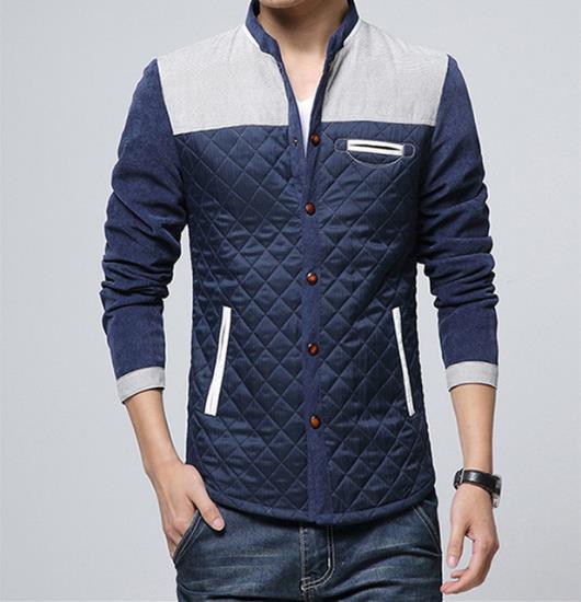Stijlvol heren windjack Orlando met retro patchwork design en comfortabele staande kraag.