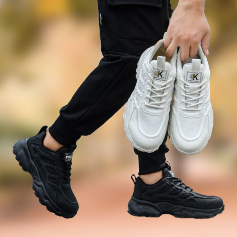 Detailopname van de robuuste stalen neus in Rocco heren werkschoenen, optimale voetbescherming.
