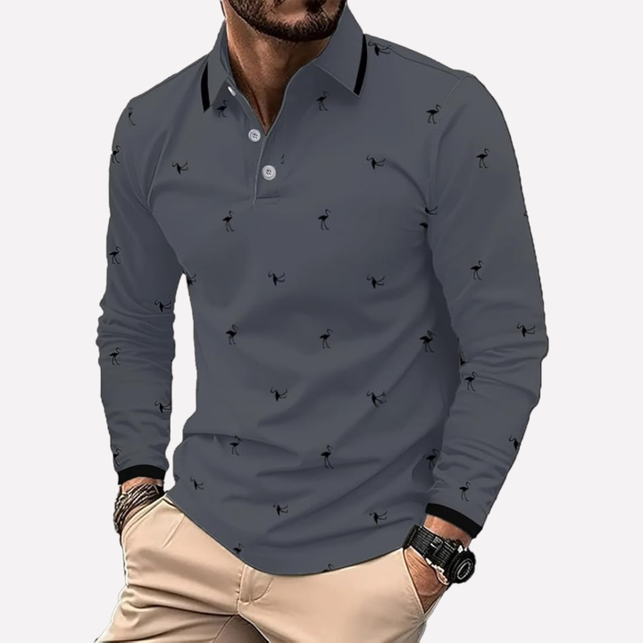 Comfortabel heren shirt met lange mouwen en contrast design. Moderne herenkleding met een trendy look.