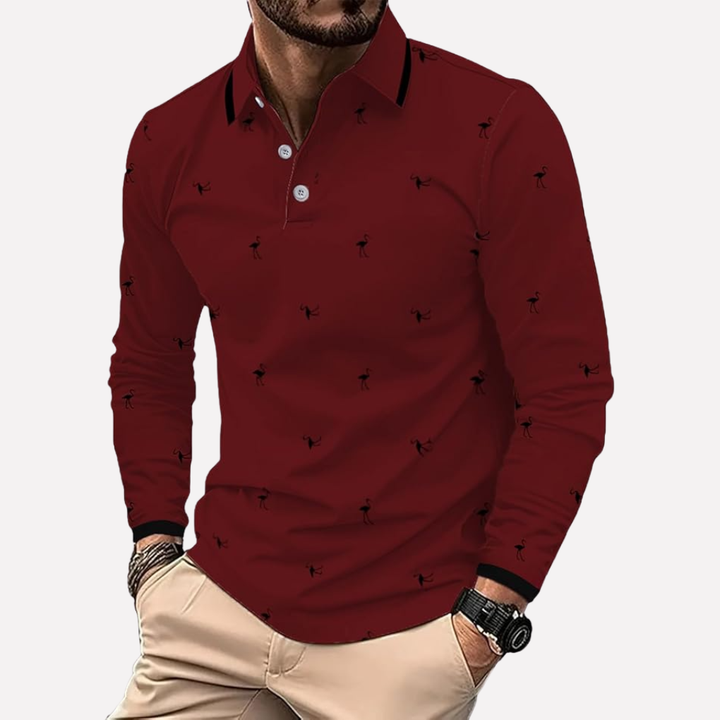 Lange mouwen heren shirt met stijlvol contrast design. Ronde hals voor extra comfort en een casual uitstraling.