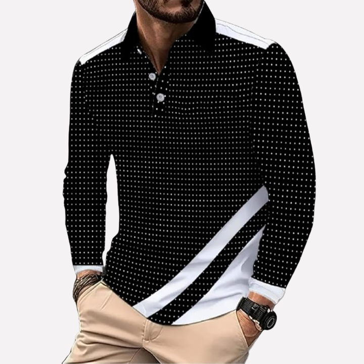 Modern heren shirt met ronde hals en contrast design. Veelzijdig, comfortabel en stijlvol voor elke dag.