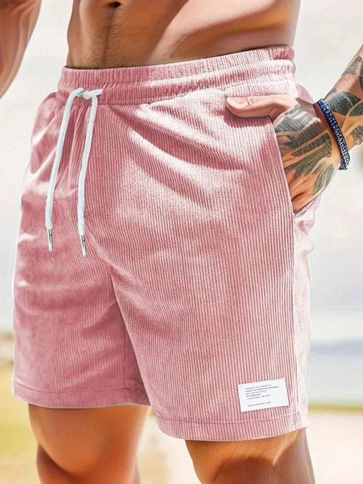 Veelzijdige heren shorts, relaxed fit, met elastische taille en koordjes, voor een ontspannen look.