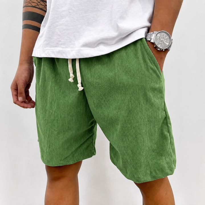 Zomerse heren shorts, relaxed fit, met verstelbare elastische taille en koordjes, voor elke dag.