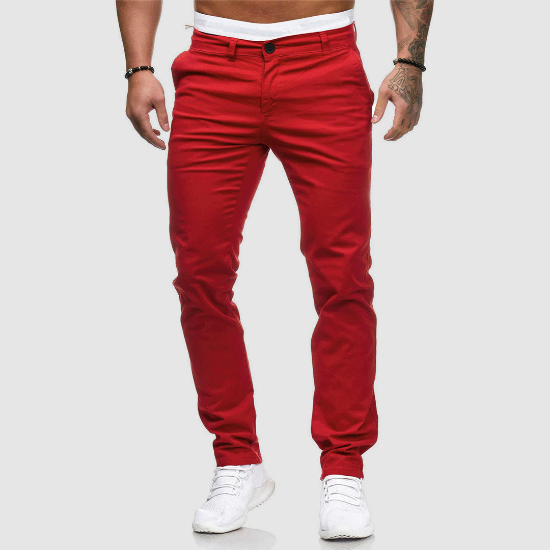 Heren slim-fit chino, de ideale broek voor een comfortabele en toch professionele look.