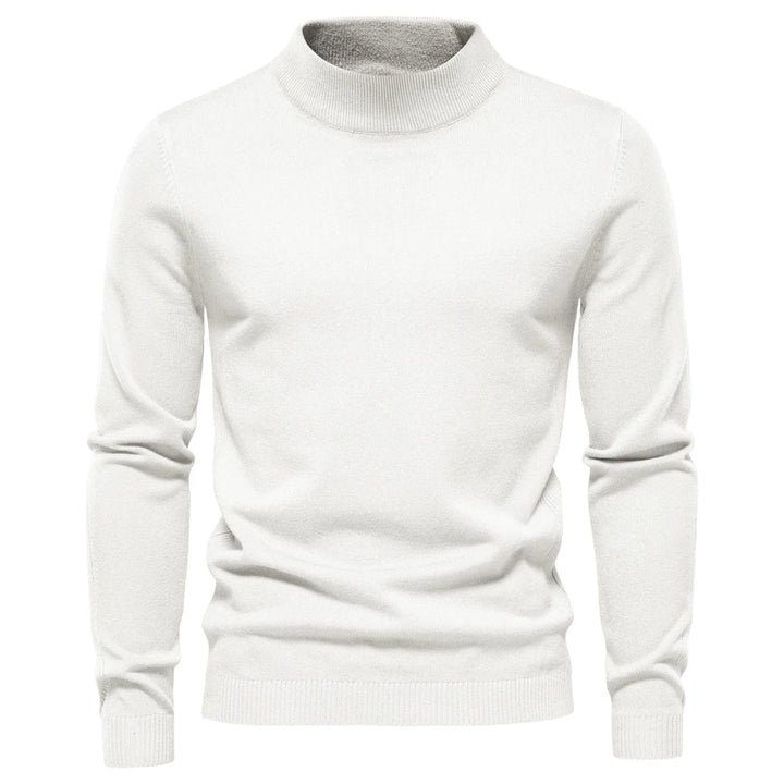Veelzijdige heren trui slim-fit, met lage hals, voor een moeiteloos stijlvolle look.