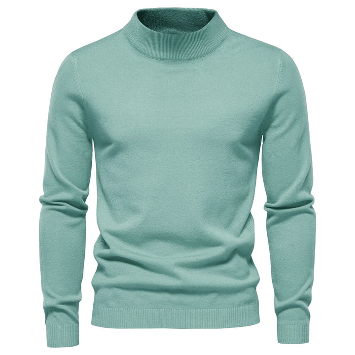 Trendy heren coltrui voor mannen, slim-fit design en lage hals voor een moderne uitstraling.
