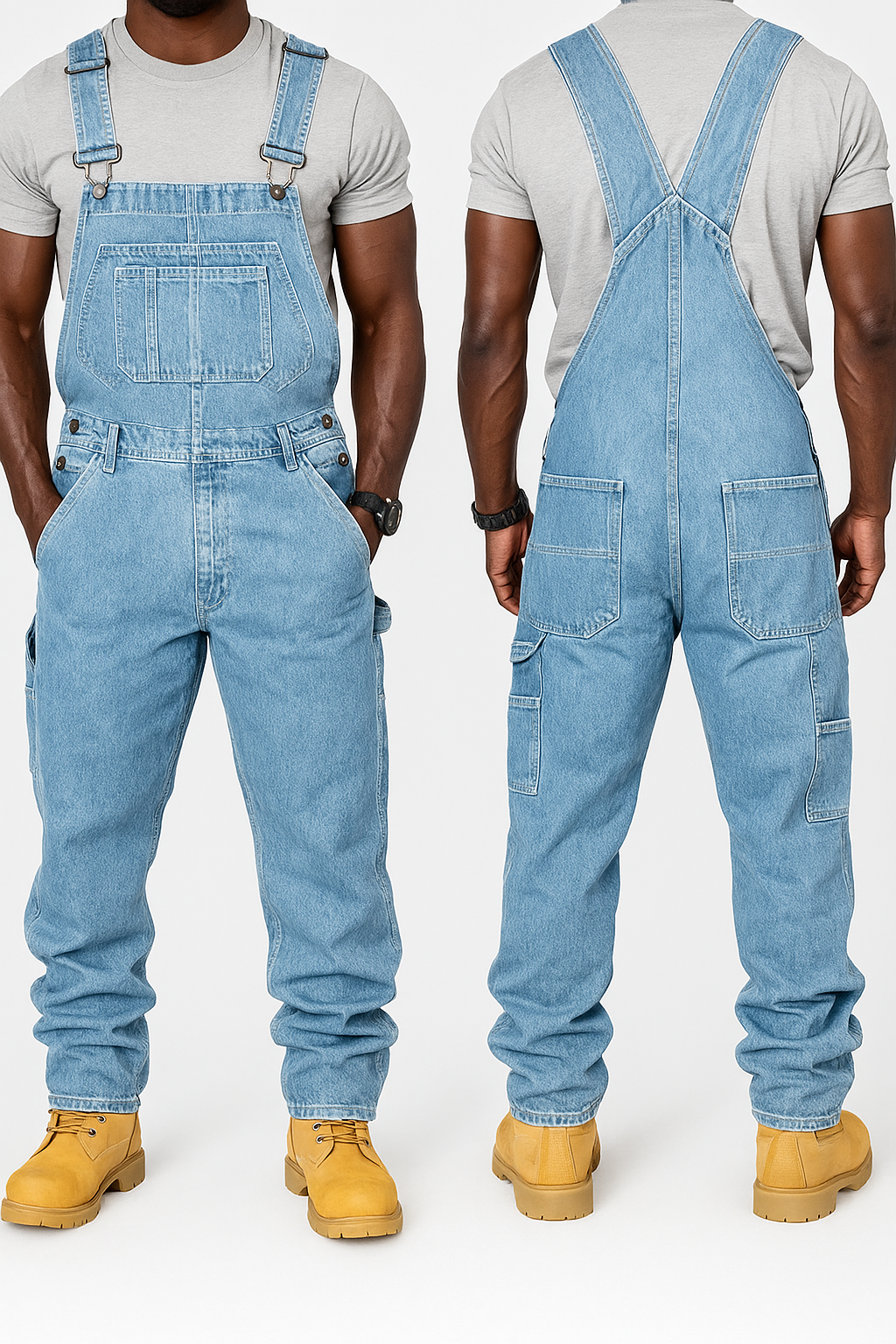 Stijlvolle heren overall met uniek splice design, perfect voor moderne casual mode.