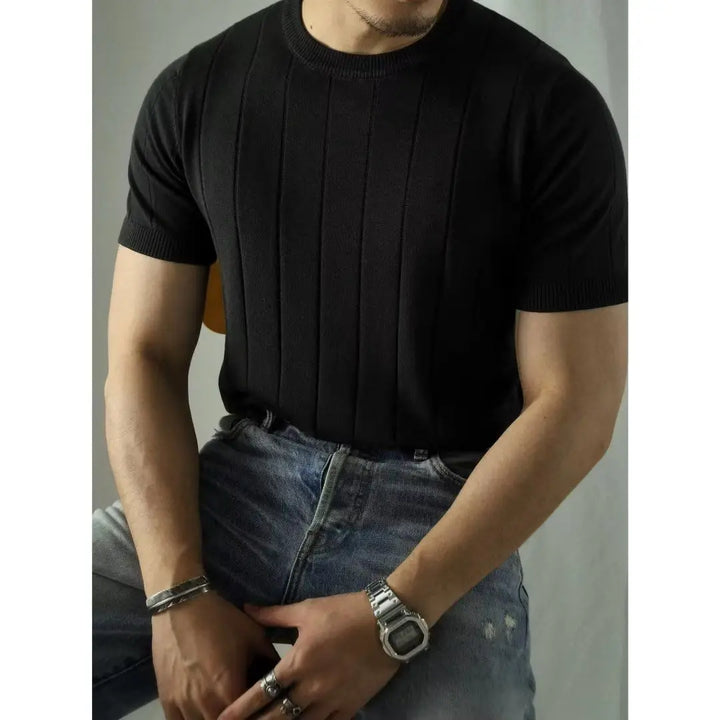 Comfortabel gestreept heren poloshirt, slim fit, met rits, voor een modieuze uitstraling.