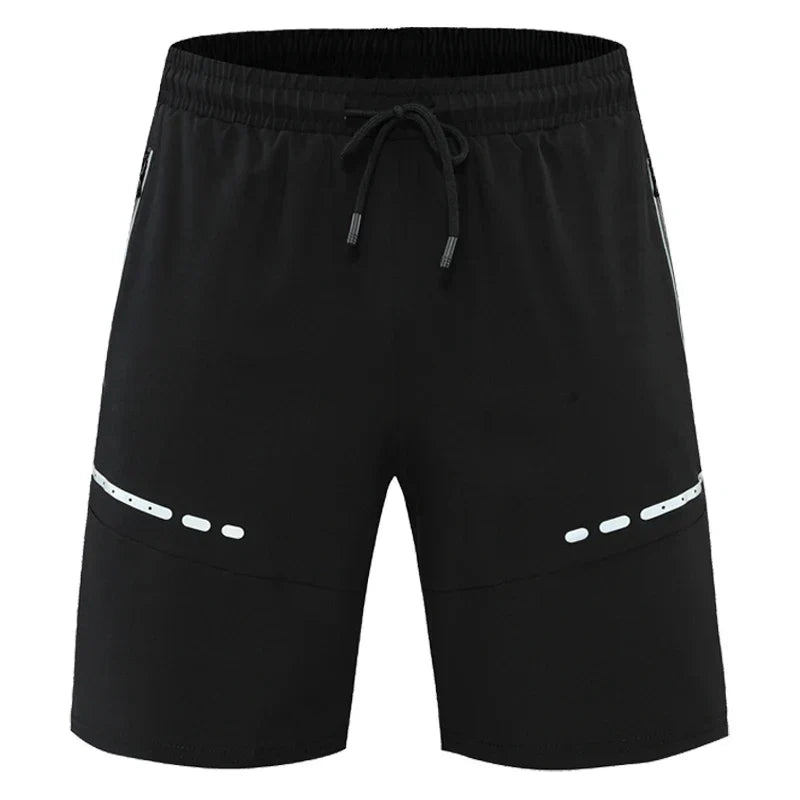 Heren slim-fit trainingsshorts met ritszakken; ideaal voor fitness en hardlopen, optimaal comfort.