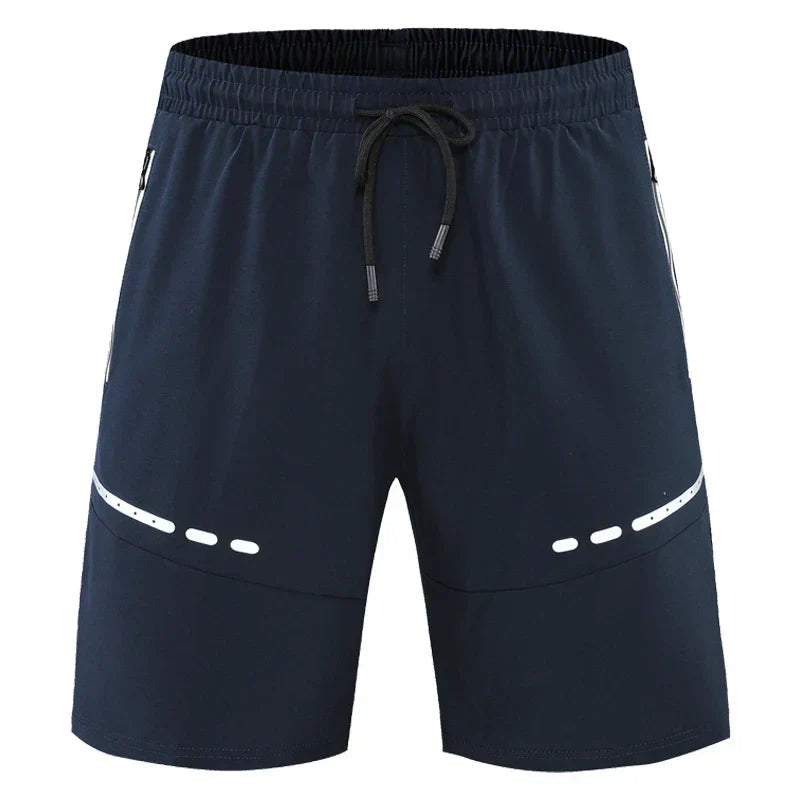 Stijlvolle heren slim-fit sportshorts Kian met ritszakken voor training of vrijetijd, comfortabel.
