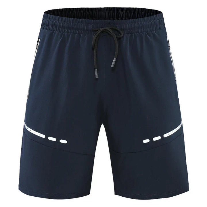 Stijlvolle heren slim-fit sportshorts Kian met ritszakken voor training of vrijetijd, comfortabel.