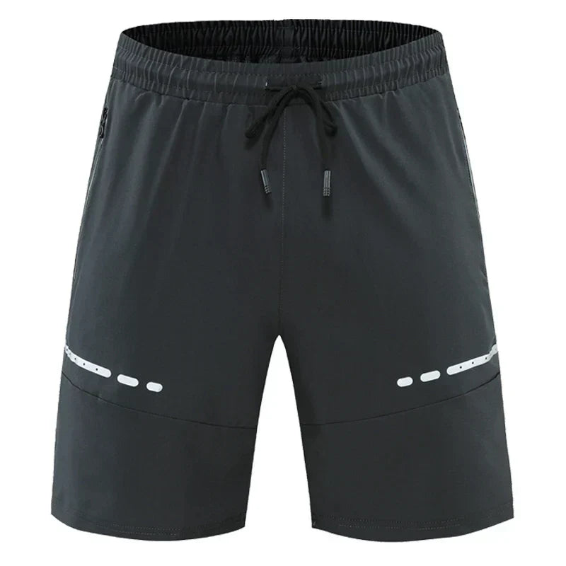 Praktische heren trainingsshorts met veilige ritszakken; perfect voor sport, fitness en actieve kleding.