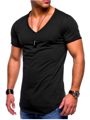 Stijlvol heren V-hals slim fit shirt, perfect voor een moderne look. Comfortabel en veelzijdig in diverse kleuren.