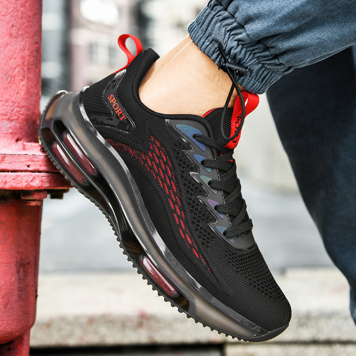 Heren sneakers Lorenzo met ultiem luchtkussen comfort, ideaal voor wandelen en dagelijks gebruik.