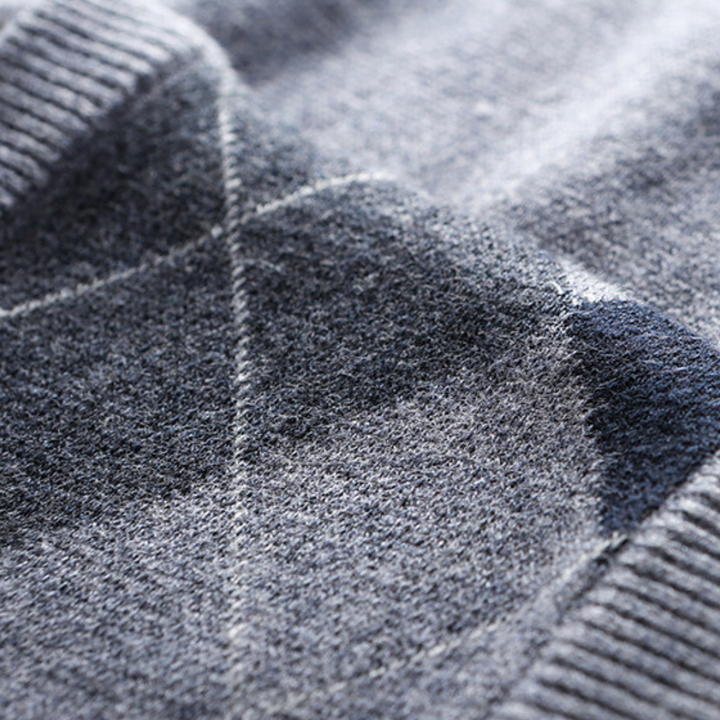 Felix heren argyle spencer. Comfortabel gebreid vest met klassiek ruitpatroon, ideaal voor gelaagdheid.