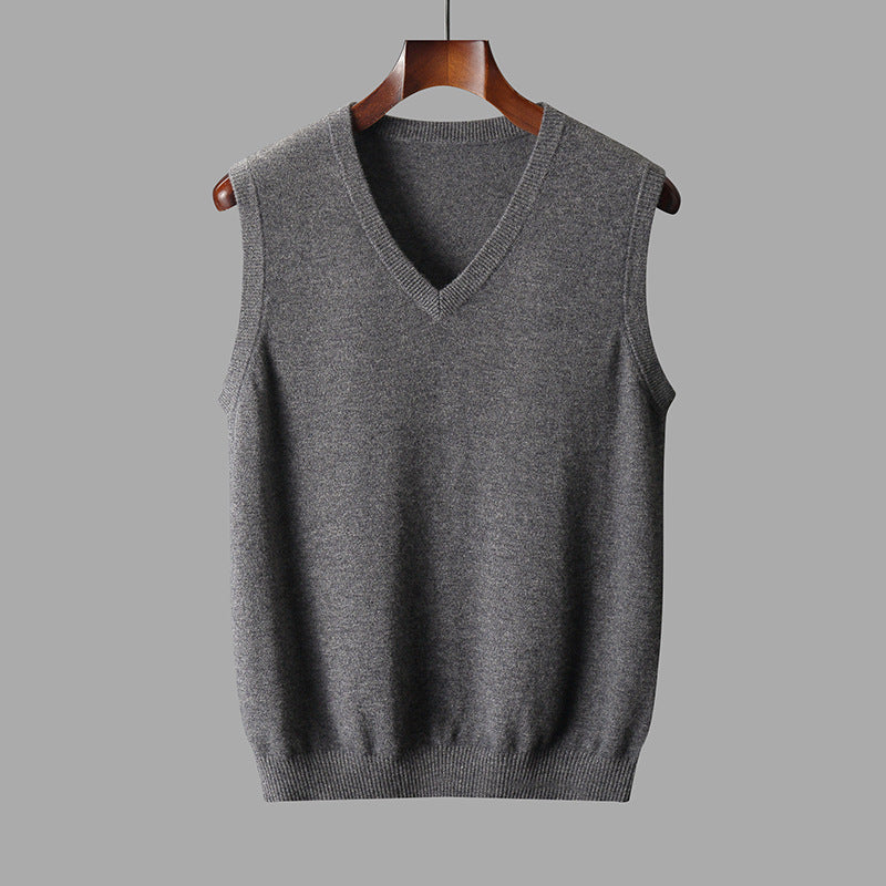 Veelzijdig heren vest, v-hals spencer, makkelijk te combineren voor een zakelijke of dagelijkse look. Comfortabel.