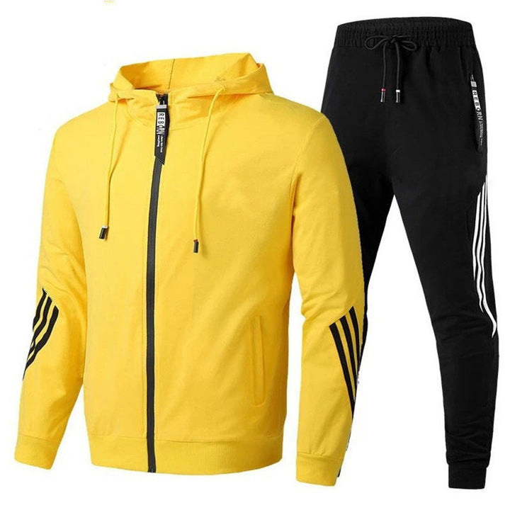 Comfortabel heren sportpak van zachte wolmix, perfect voor vrijetijdskleding en actieve dagen.