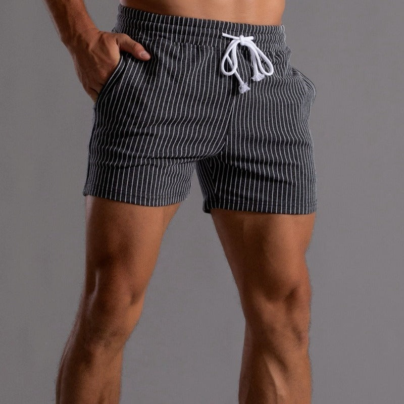 Heren stretch sportshorts, veelzijdig voor fitness, gym en ontspannen casual momenten.