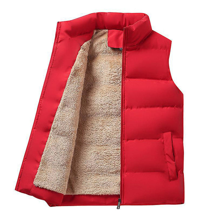 Elegante heren bodywarmer met bont, nieuwe collectie, warm en lichtgewicht voor winterse casual mode.