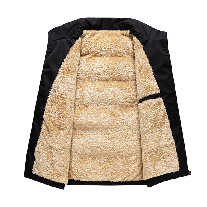 Nieuwe collectie heren bont bodywarmer, mouwloos warm vest voor winterkleding, comfortabel en stijlvol.