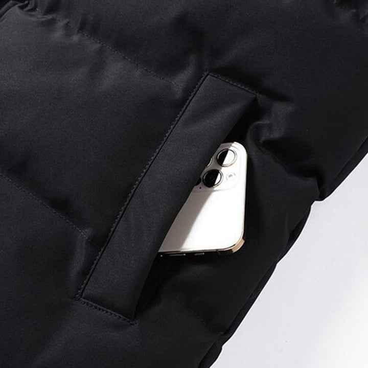 Nieuwe heren bodywarmer met bont, comfortabel warm vest voor casual mode, uit de winterkleding collectie.