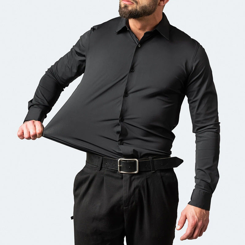 Heren stretch overhemd, tijdloos anti-kreuk en comfortabel. Perfect voor zakelijk en casual chic.