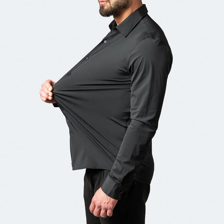 Stijlvol anti-kreuk overhemd met lange mouw voor heren. Kreukvrij, ideaal voor een moderne look.