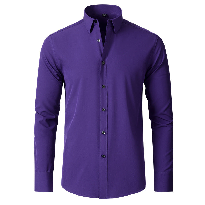 Comfortabel en stijlvol heren stretchshirt. Een tijdloos anti-kreuk overhemd voor elke gelegenheid.