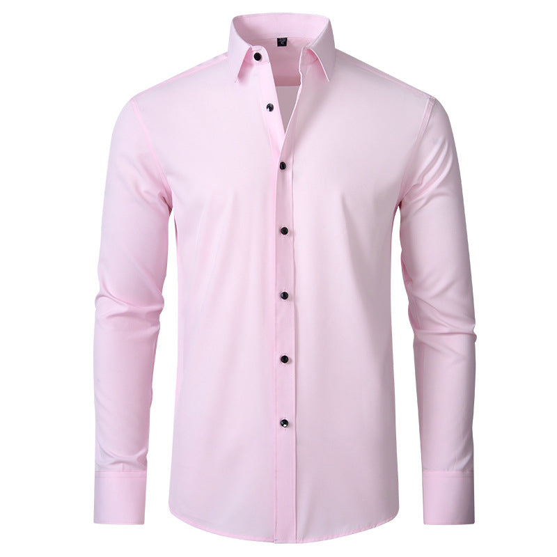 Onderhoudsvriendelijk anti-kreuk heren overhemd. Kreukvrij stretchshirt voor een strakke look.