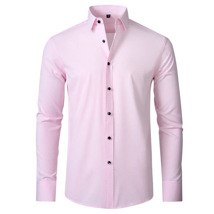 Onderhoudsvriendelijk anti-kreuk heren overhemd. Kreukvrij stretchshirt voor een strakke look.