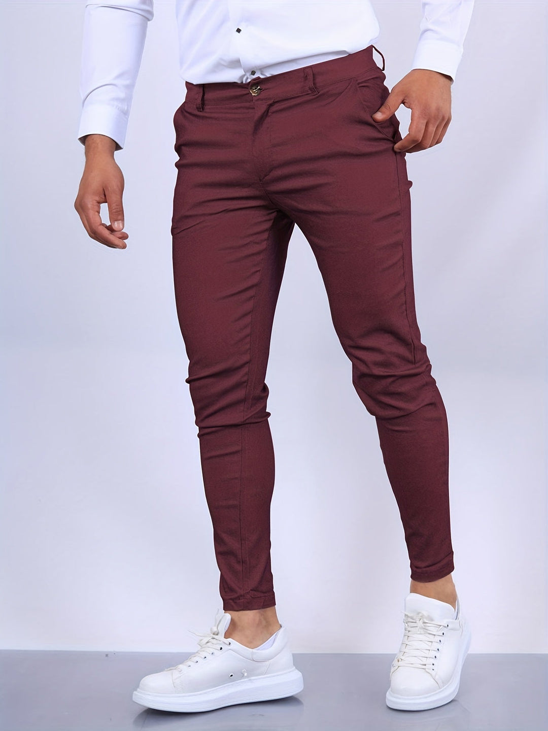 Flexibele stretchbroek voor heren, comfortabele skinny fit voor een actieve stijl.