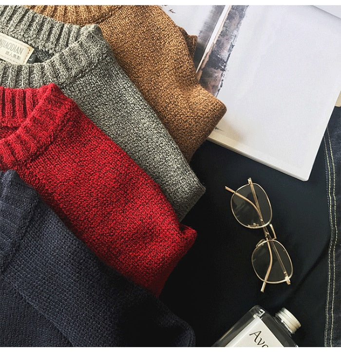 Stijlvolle heren Sven Sweater, casual trui met ronde hals, perfect voor comfortabele winter- en lente outfits.
